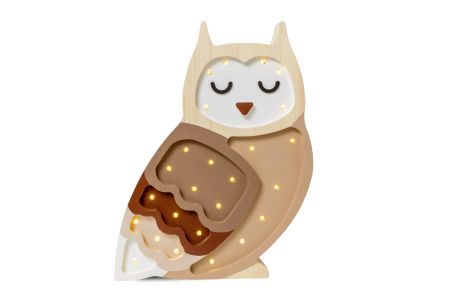 Little Lights Brown Ombre Owl Lamp