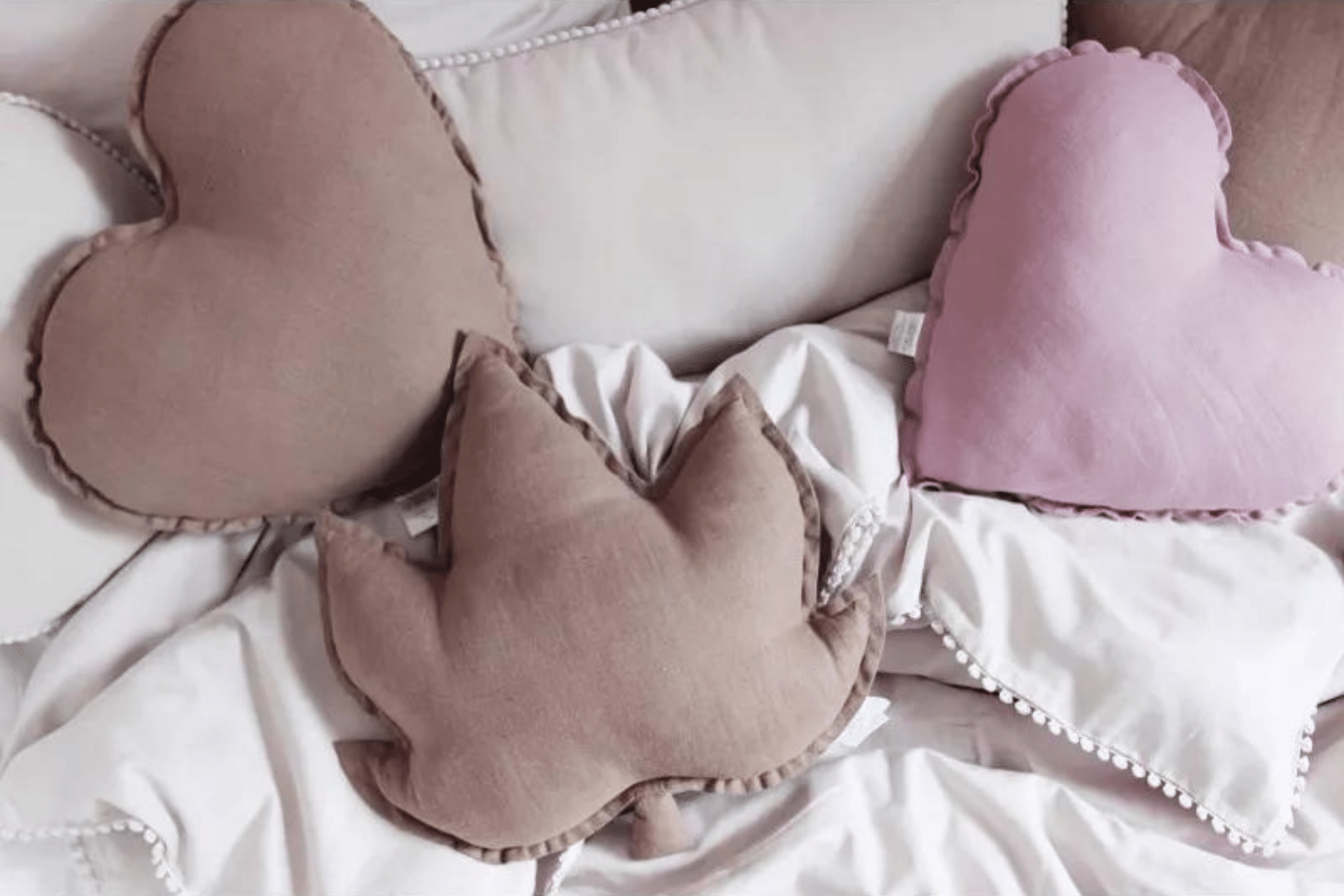 Chocolate Maple Leaf Linen Cushion