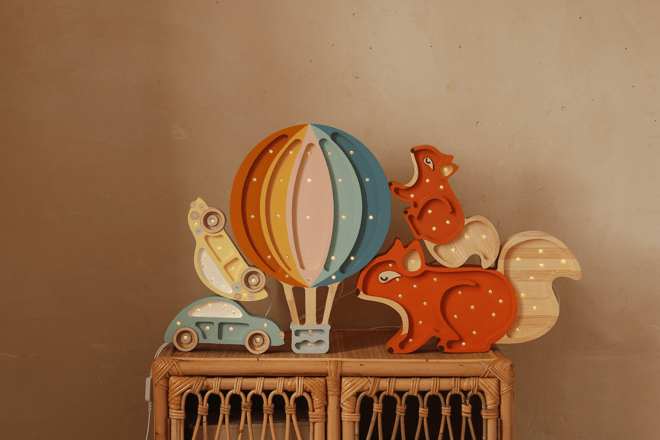 Lampe Little Lights Montgolfière Retro LED