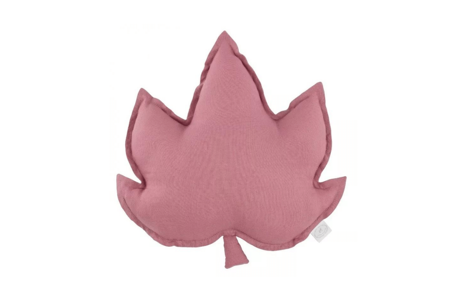 Coussin Feuille d’Érable en Lin Blush