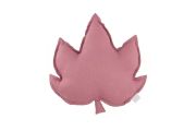 Blush Maple Leaf Linen Cushion