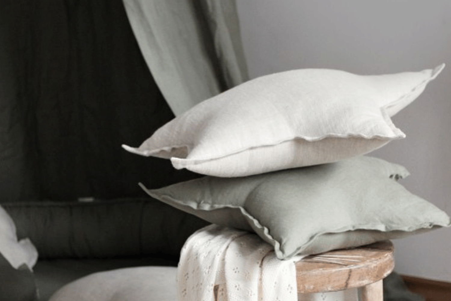 Natural Star Linen Cushion