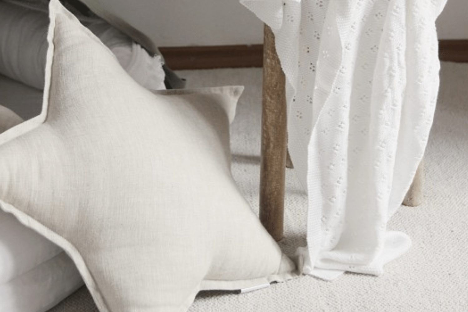 Coussin Étoile en Lin Naturel