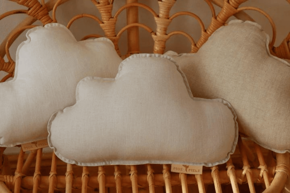 Coussin Nuage en Lin Naturel