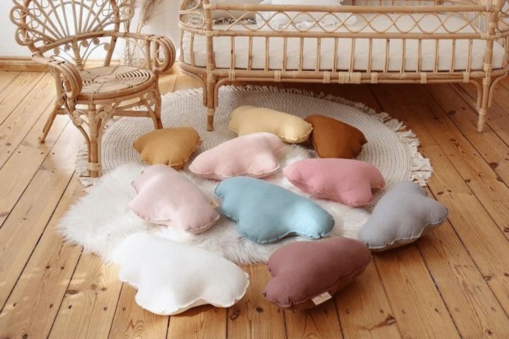 Coussin Nuage en Lin Marsala