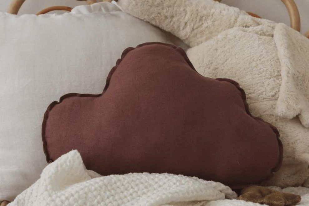 Coussin Nuage en Lin Marsala