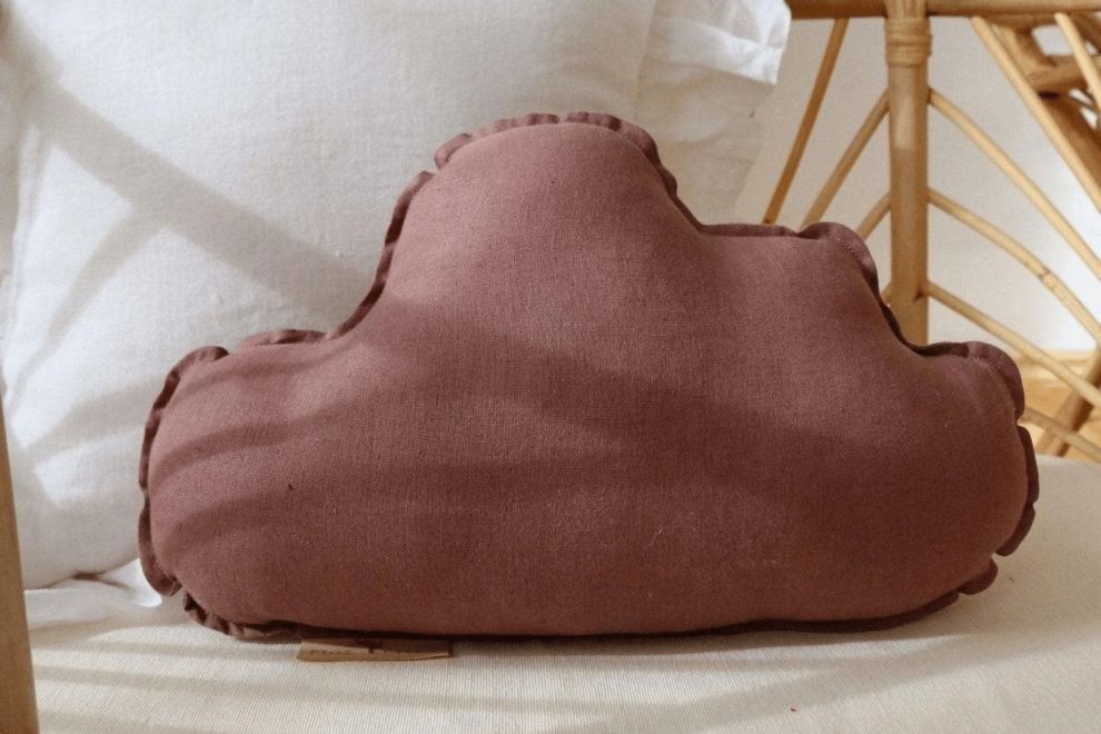 Coussin Nuage en Lin Marsala