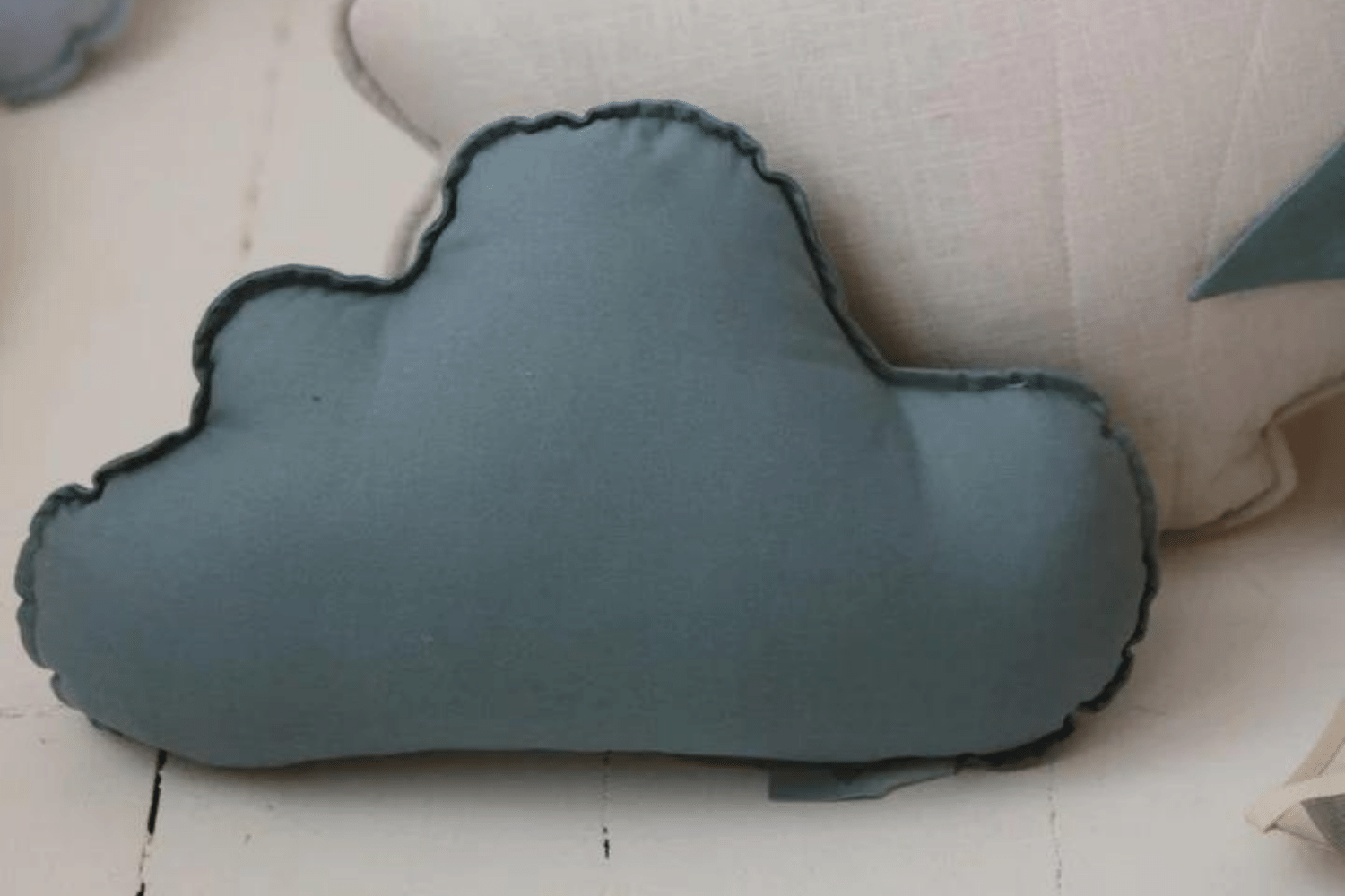 Coussin Nuage en Lin Océan