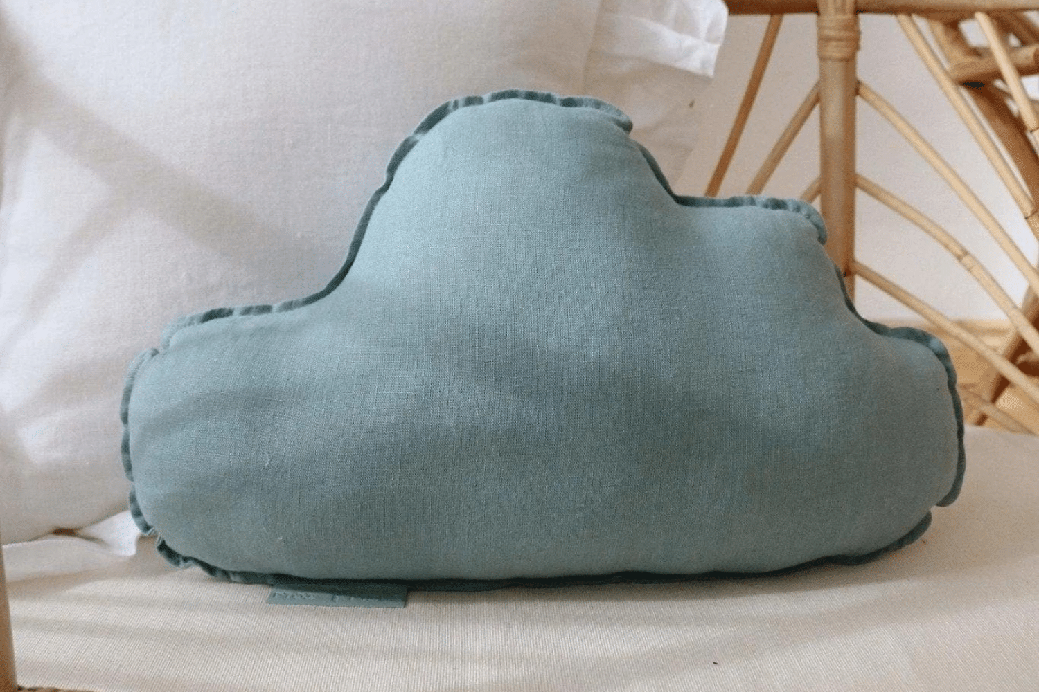 Coussin Nuage en Lin Océan