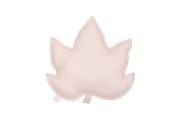 Dusty Pink Maple Leaf Linen Cushion