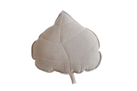 Natural Linen Leaf Cushion