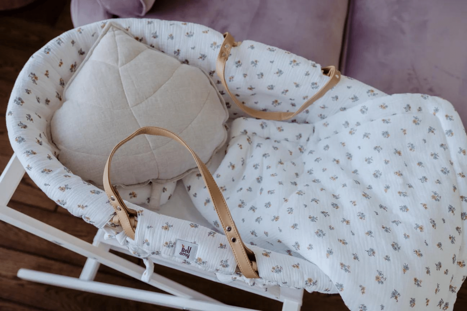 Coussin Feuille en Lin Naturel