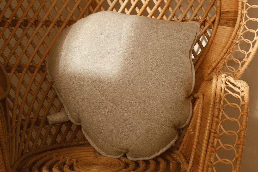 Cuscino foglia in Lino Naturale 