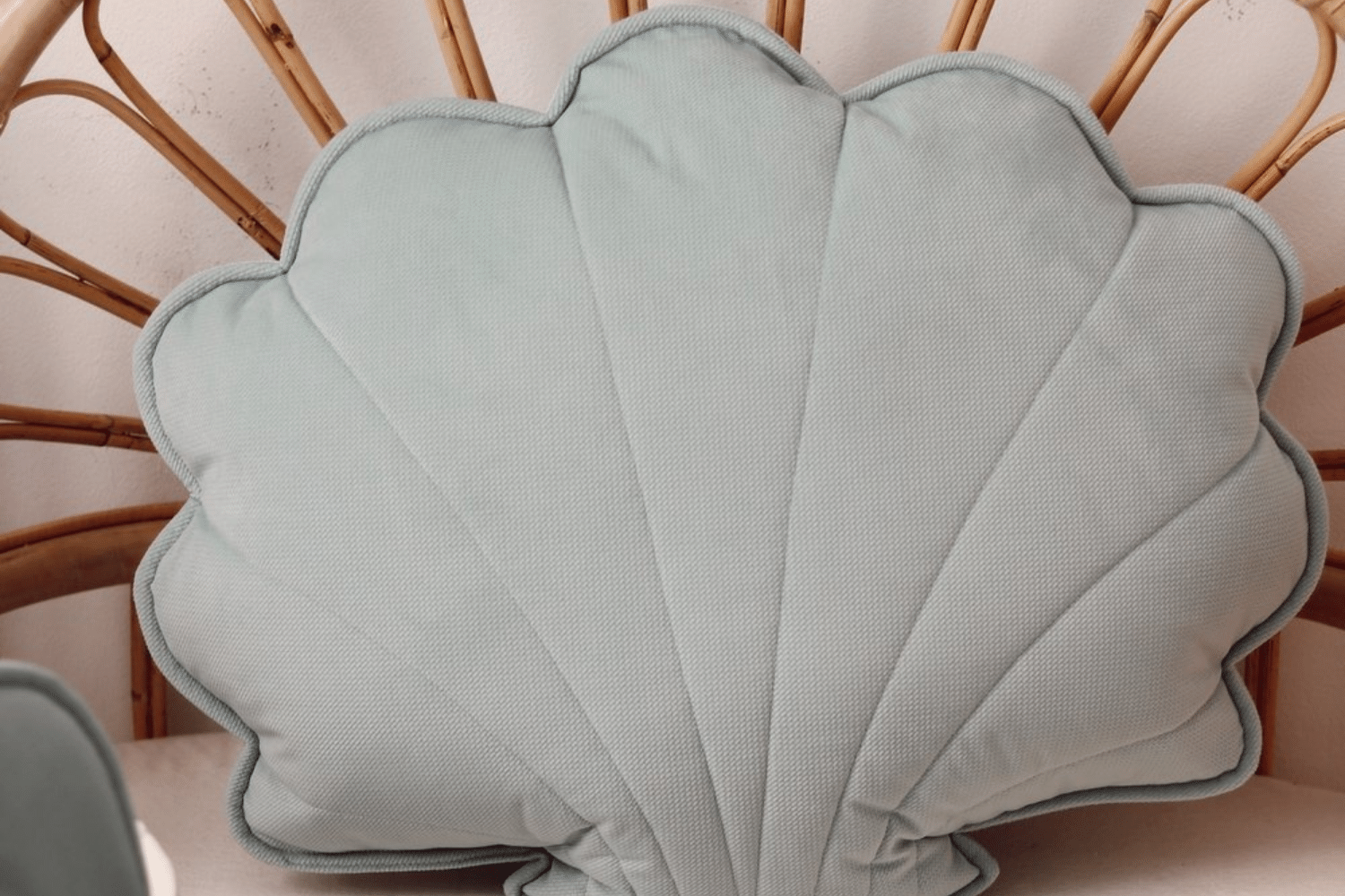 Large Honey Matte Velour Shell Cushion