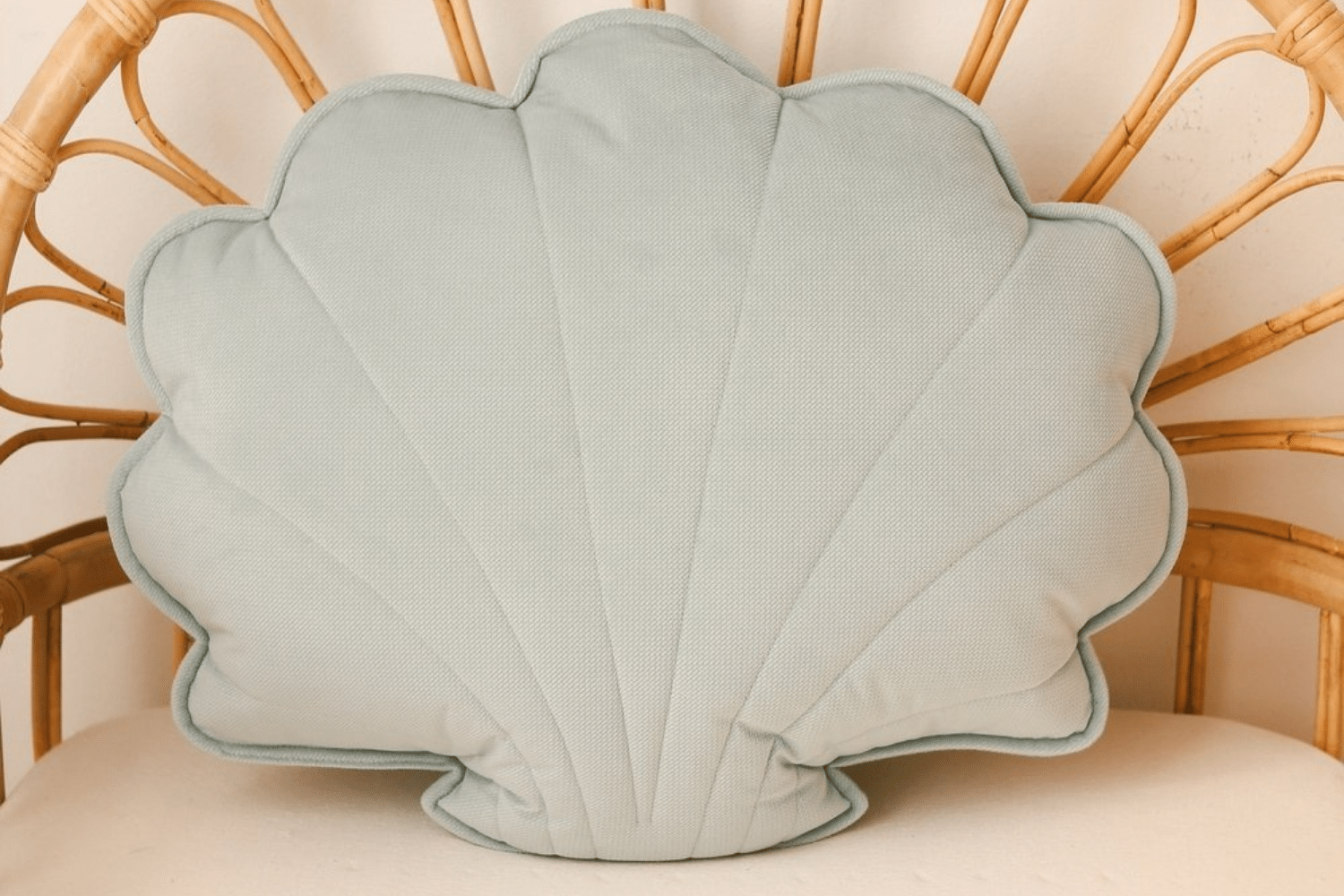 Large Honey Matte Velour Shell Cushion