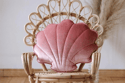 Coussin Coquillage en Velours Marsala Pearl