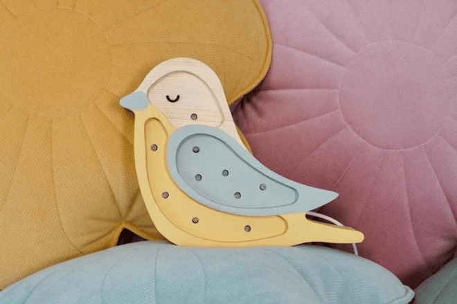 Coussin Fleur en Velours Rose