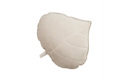 Cuscino foglia in Velluto Cream