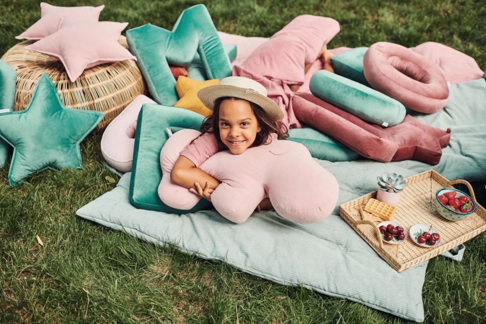 Almohada para niños pequeños con funda de almohada de muselina de algo -  VIRTUAL MUEBLES