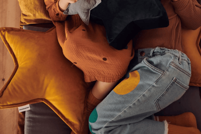 Coussin Étoile en Velours Bordeaux Coussin Étoile en Velours Bordeaux