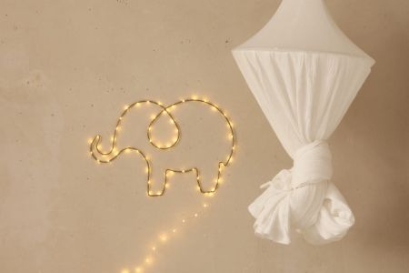 Luz de fio metálico led - elefante