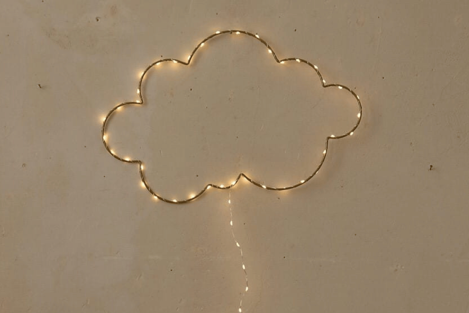 Metalldraht-LED-Leuchte - Wolke