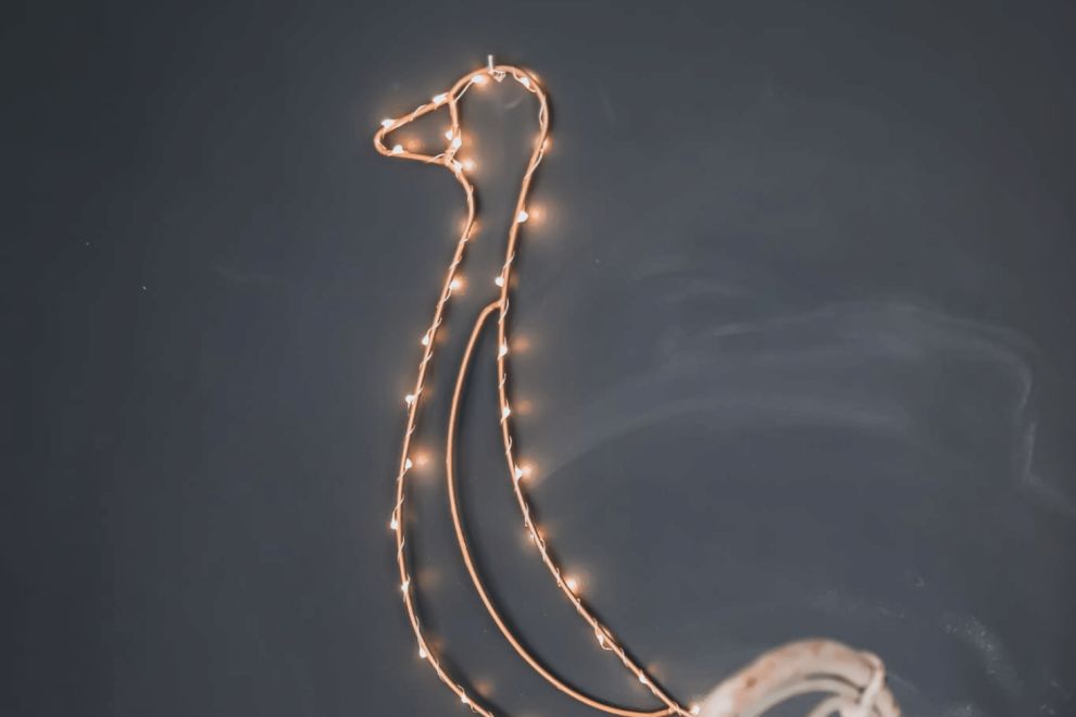 Ghirlanda LED a filo metallico - Anatra