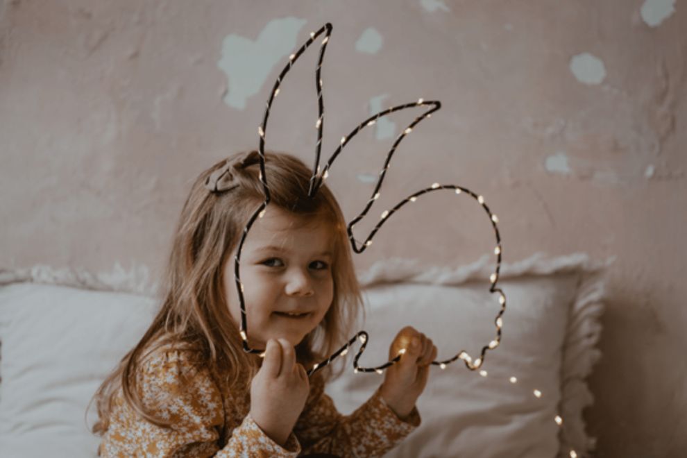 Metal Wire LED Light - Bunny