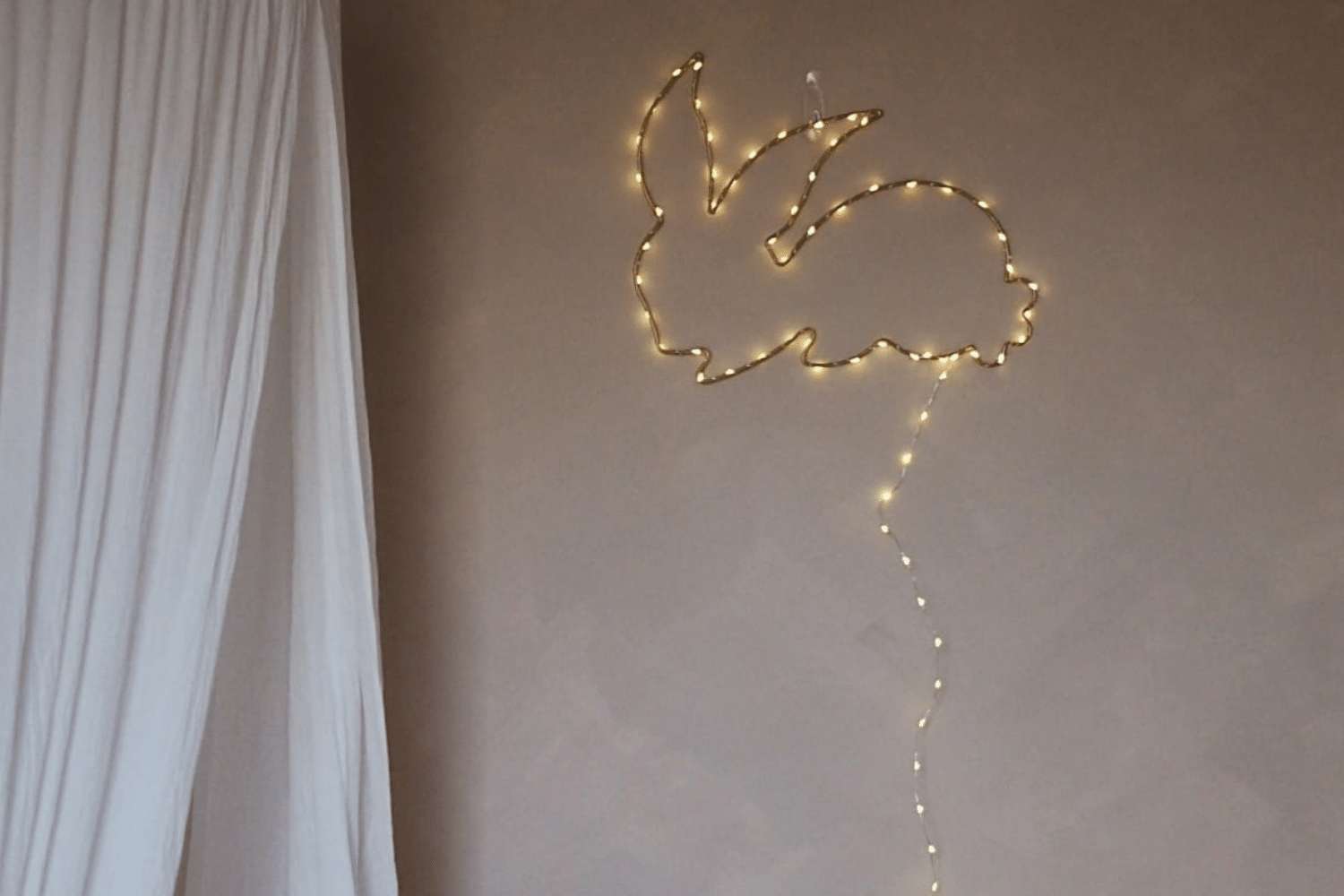 Metal Wire LED Light - Bunny