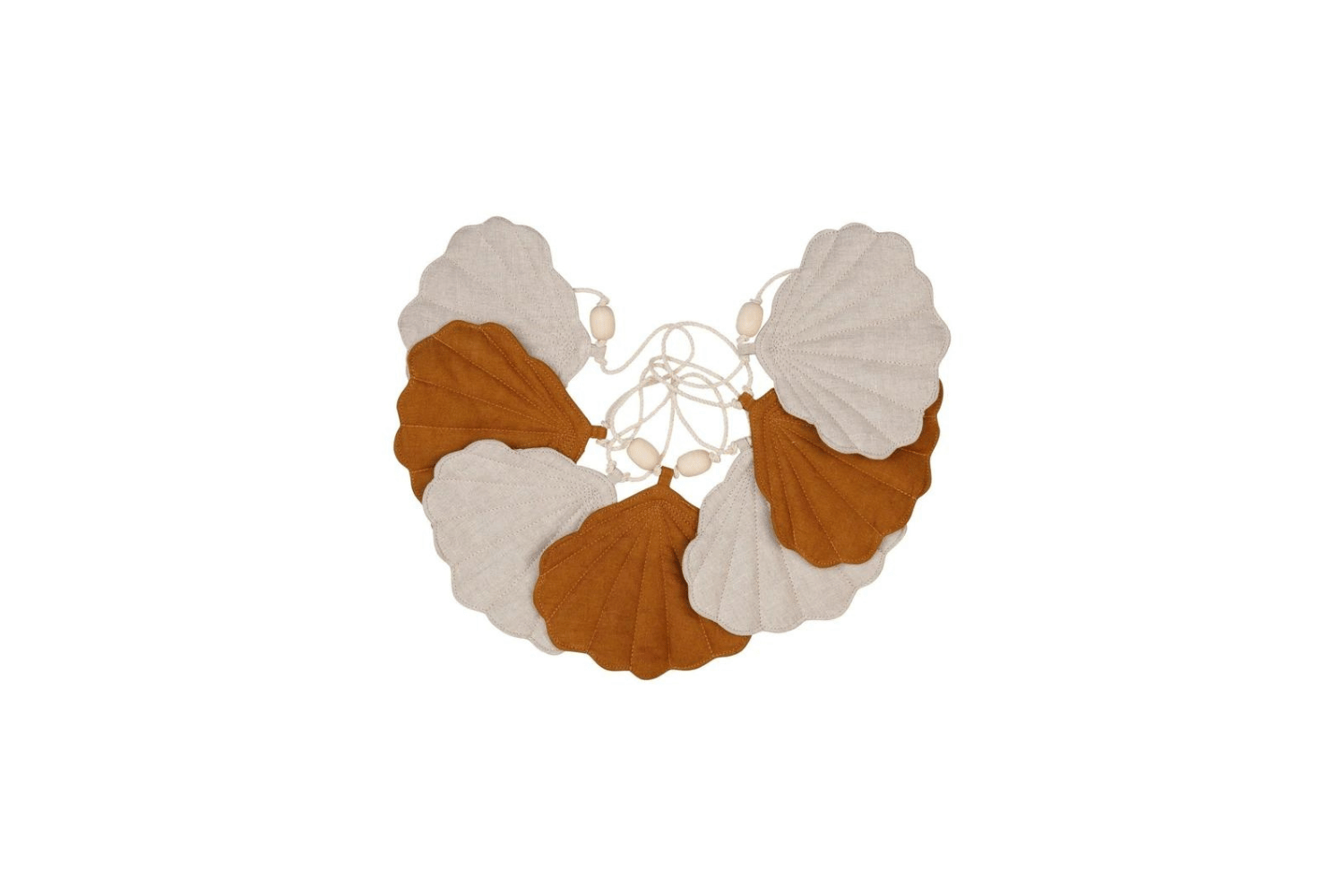 Linen Shell Garland Caramel