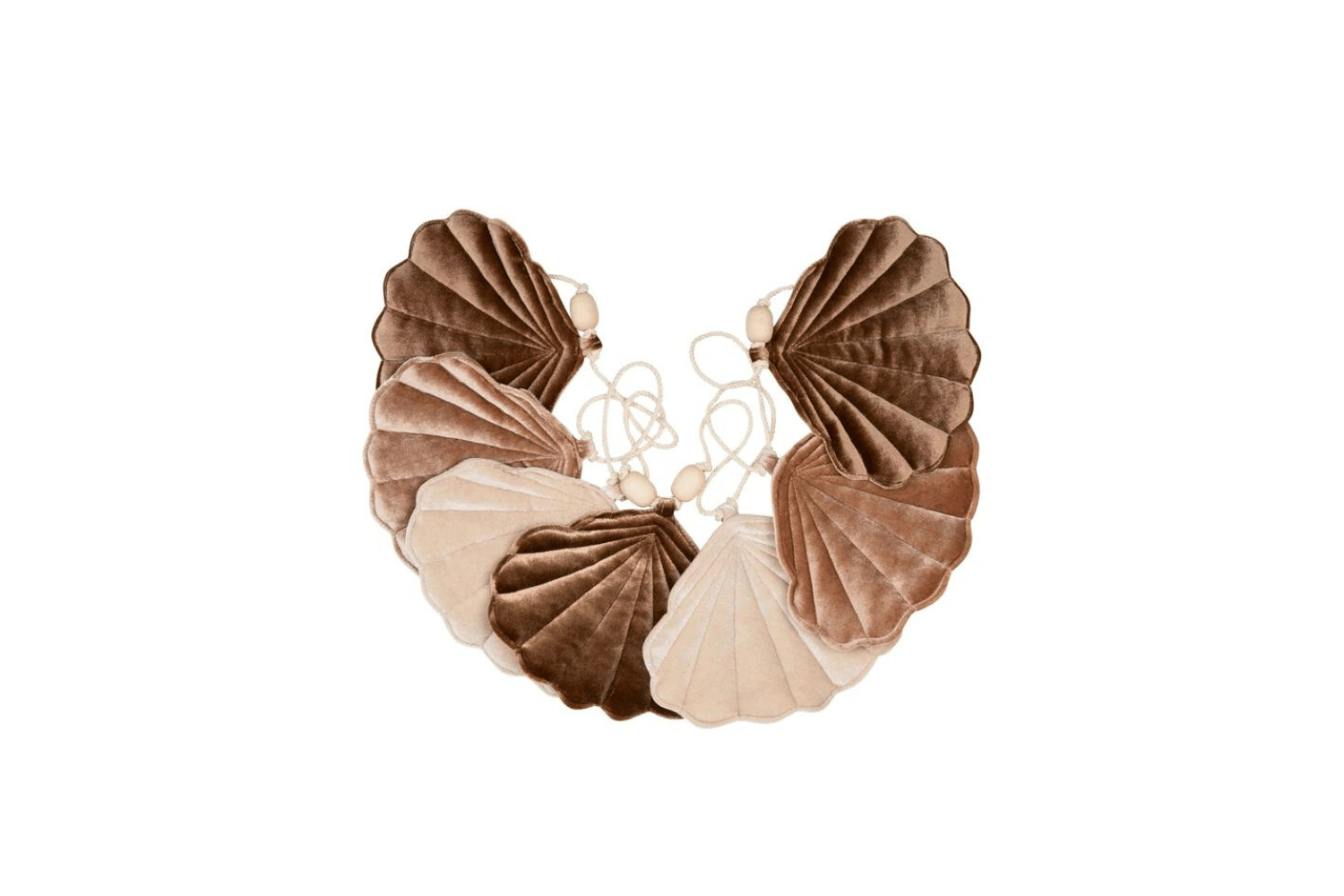 Velour Shell Garland Beige Pearl 