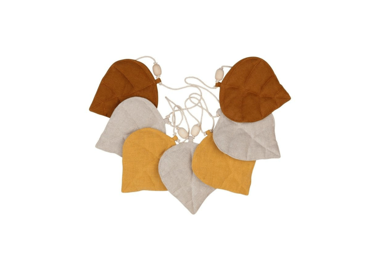 Linen Leaf Garland Caramel