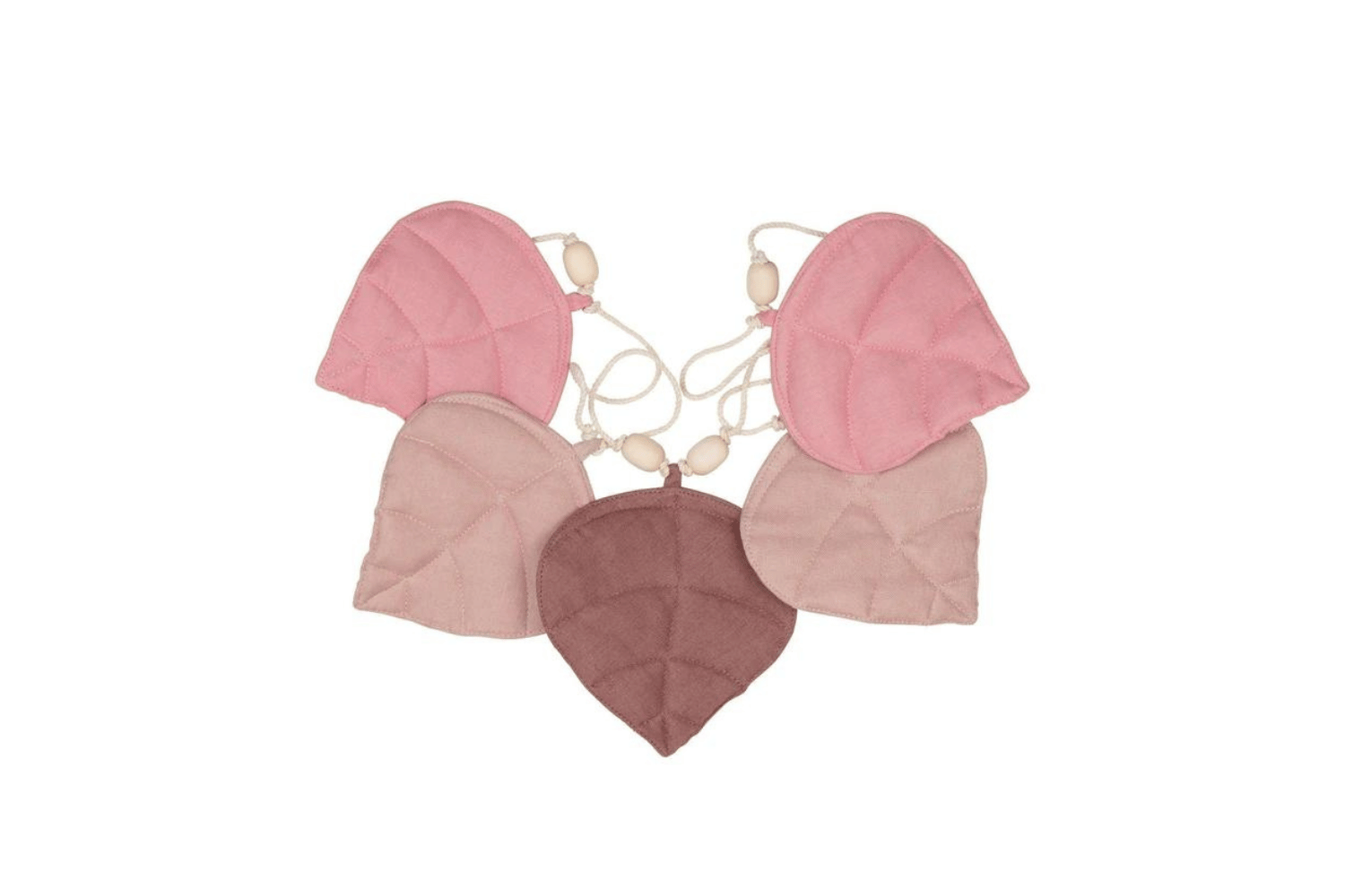 Linen Leaf Garland Pink 