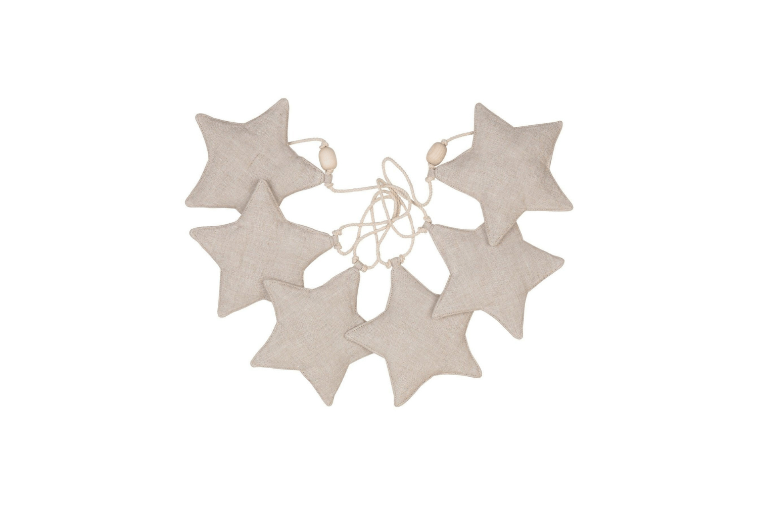 Linen Stars Garland Nature