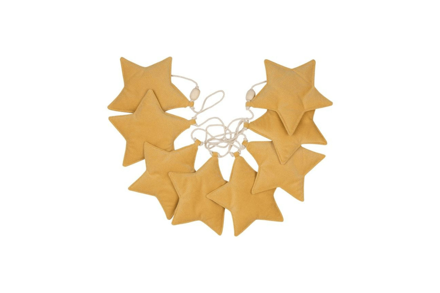 Velour Stars Garland Honey 