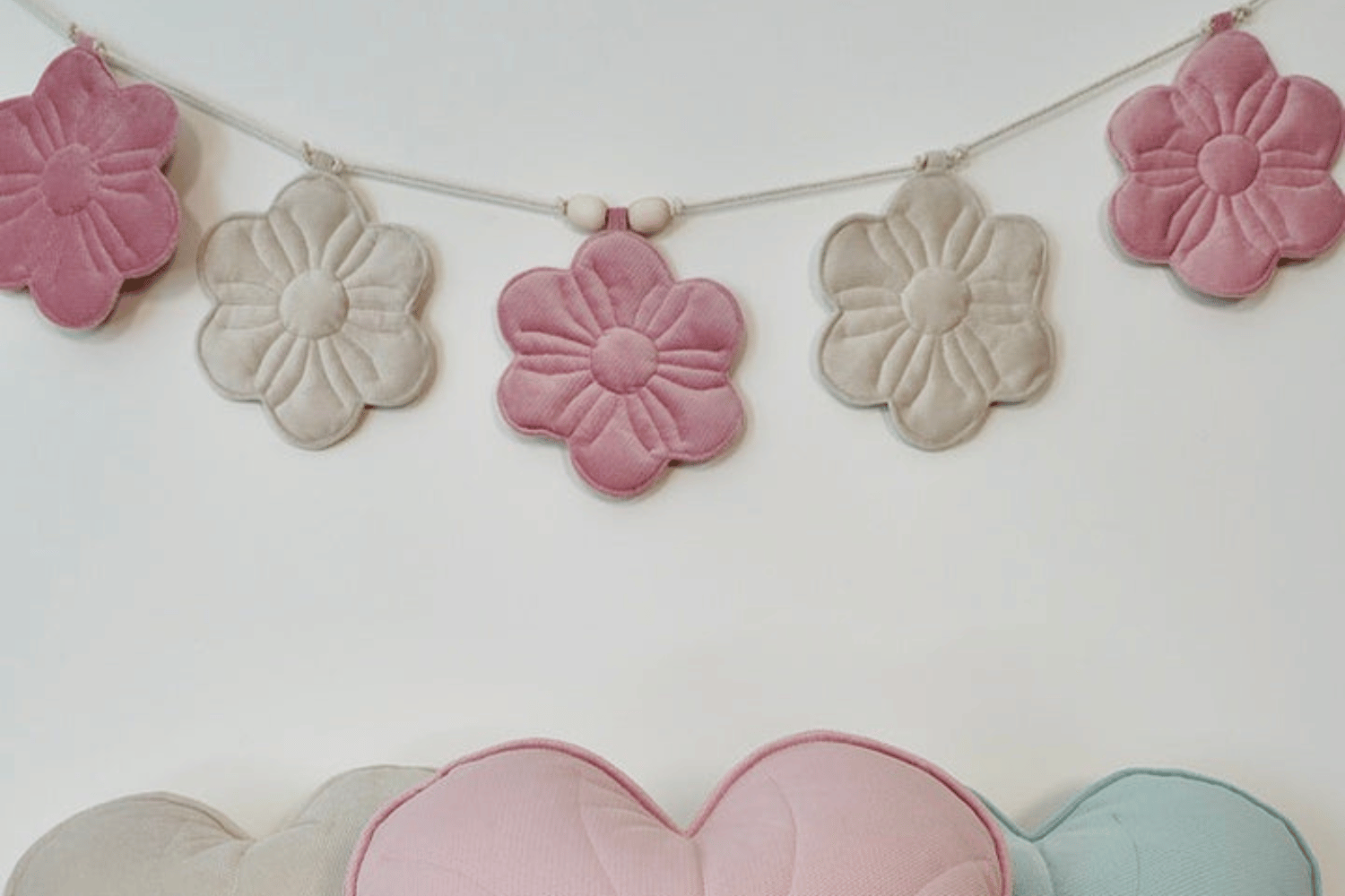 Velour Flower Garland - Candy Bouqet