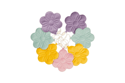 Guirlande Fleurs en Velours - Rainbow Bouquet