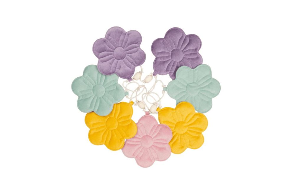 Velour Flower Garland - Rainbow Bouqet