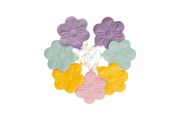Grinalda de flores de veludo - Arco-íris