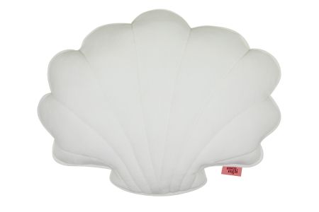 White Shell Soft Velour Cushion