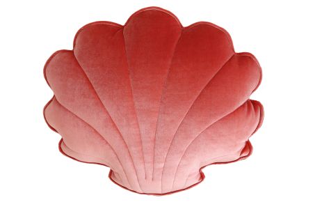 Coussin Coquillage en Velours Marsala Pearl
