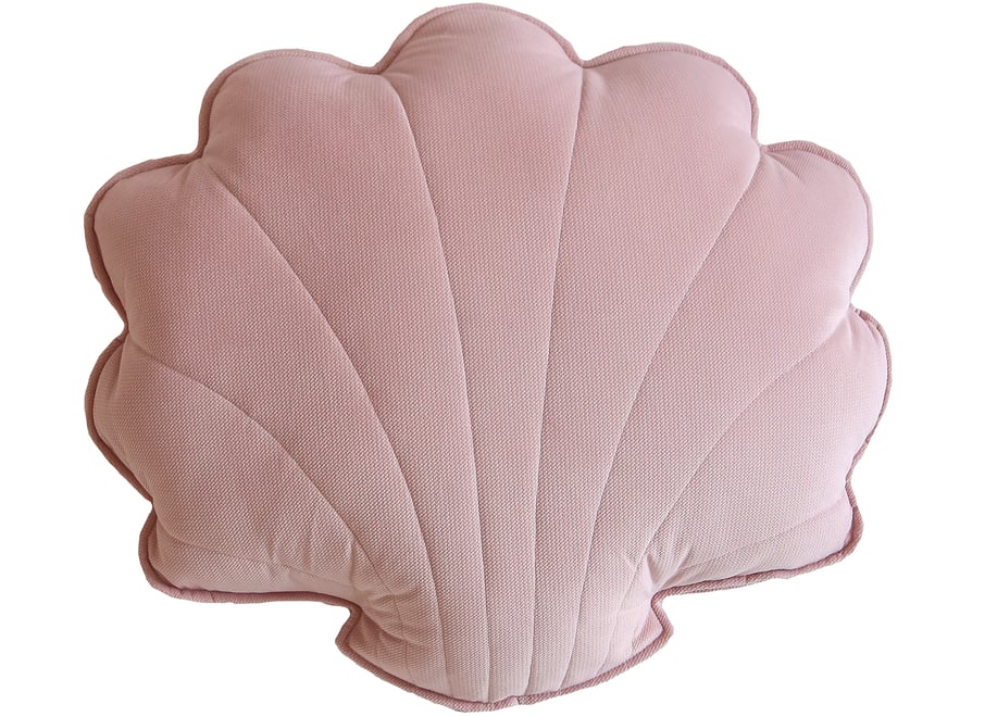 Large Dusty Pink Matte Velour Shell Cushion