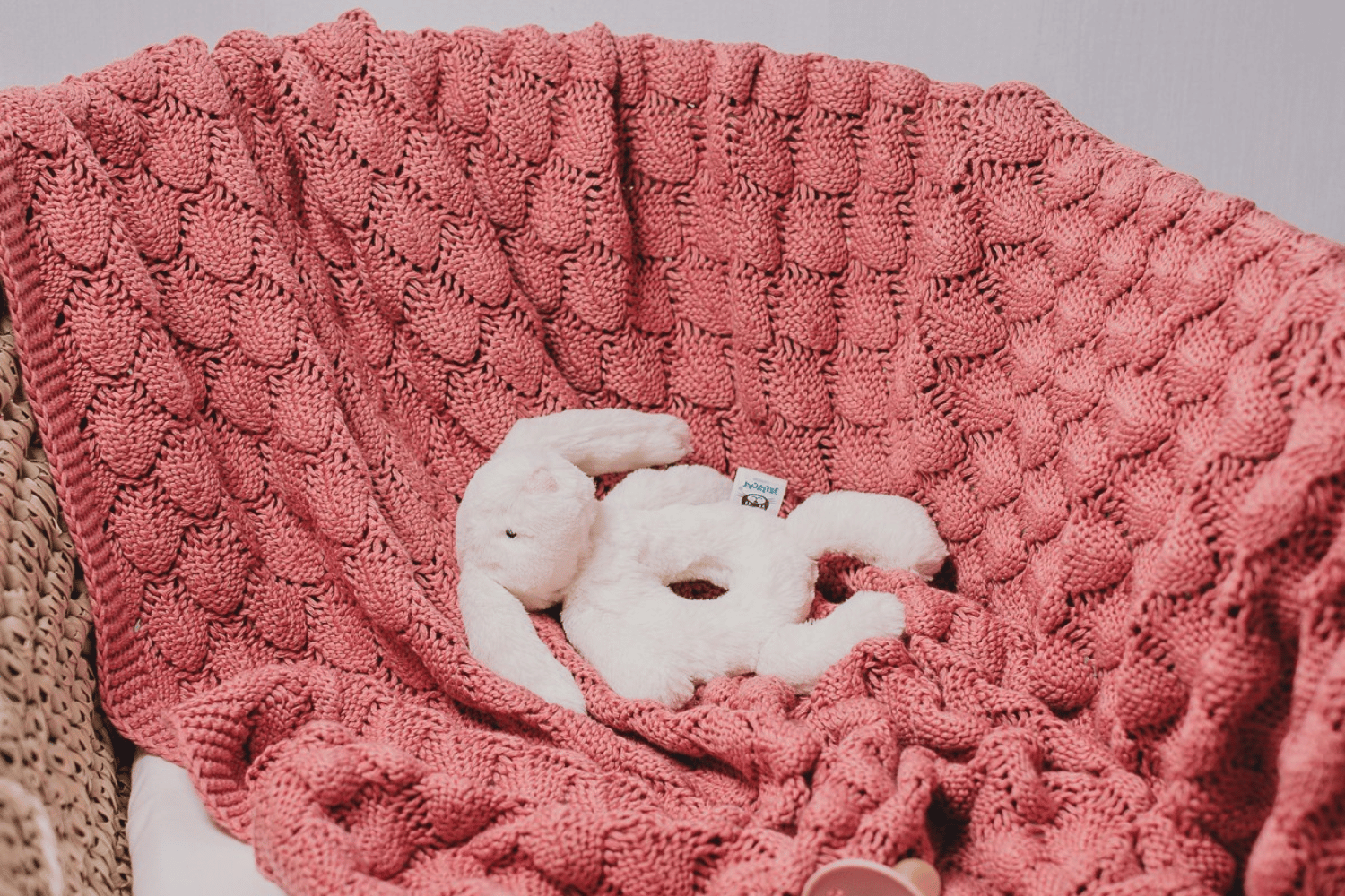 Vintage Pink Soft Bamboo Blanket