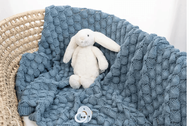 Plaid Soft Bambù Blu Antico