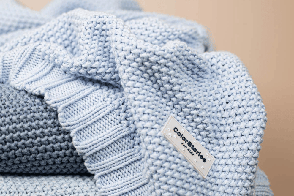 Baby Blue Cotton Blanket