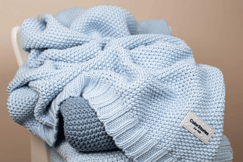 Baby Blue Cotton Blanket