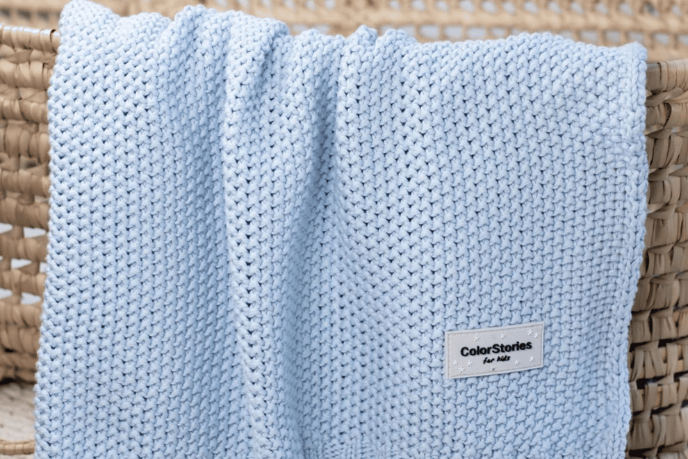 Baby Blue Cotton Blanket