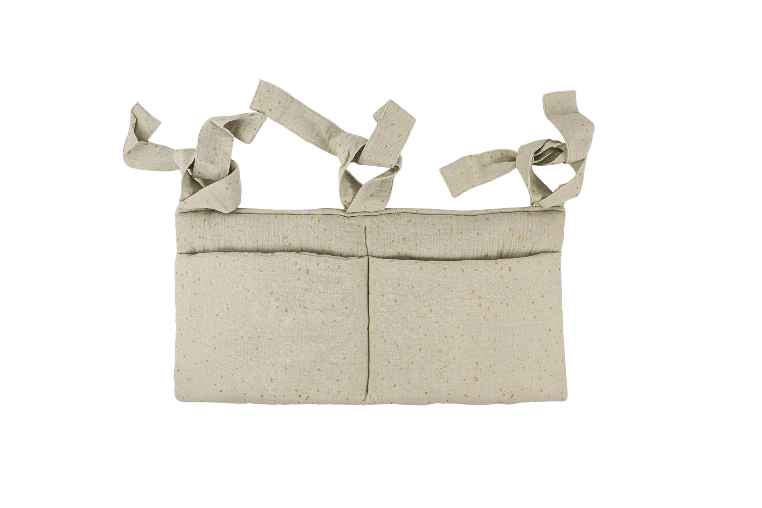 Bolsa de Almacenamiento Cama - Beige con lunares dorados