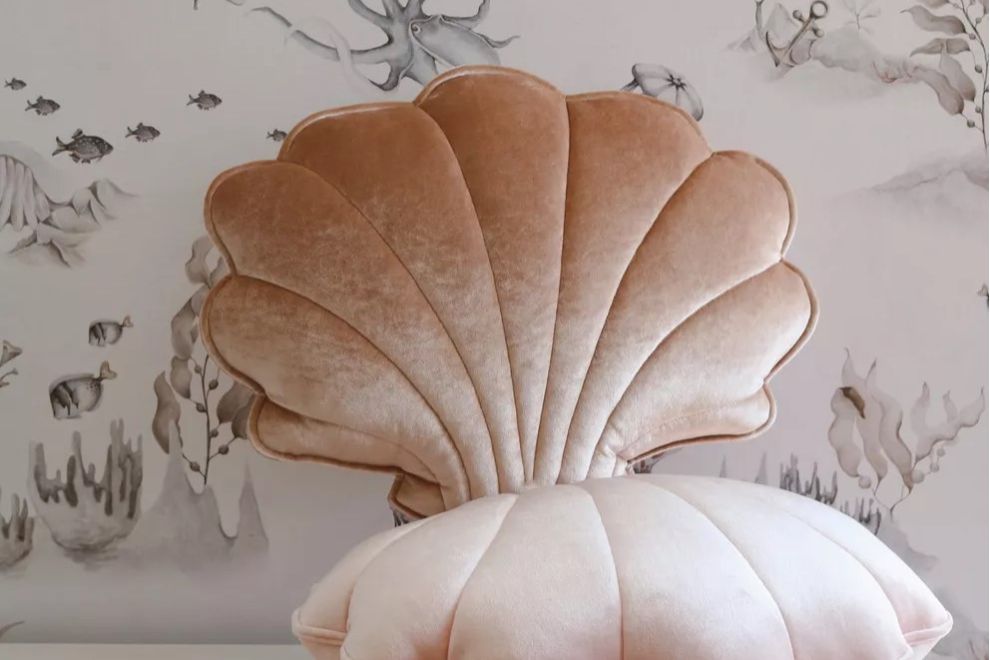 Beige Pearl Shell Cushion