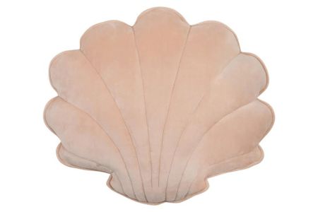 Latte Shell Soft Velour Cushion